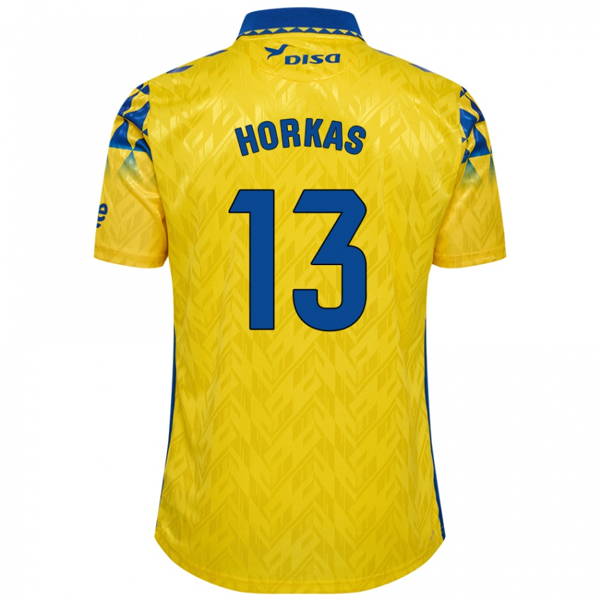 Criança Camisola Dinko Horkas #13 Azul Amarelo Principal 2024/25 Camisa Brasil