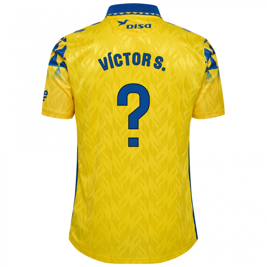 Criança Camisola Víctor Sánchez #0 Azul Amarelo Principal 2024/25 Camisa Brasil