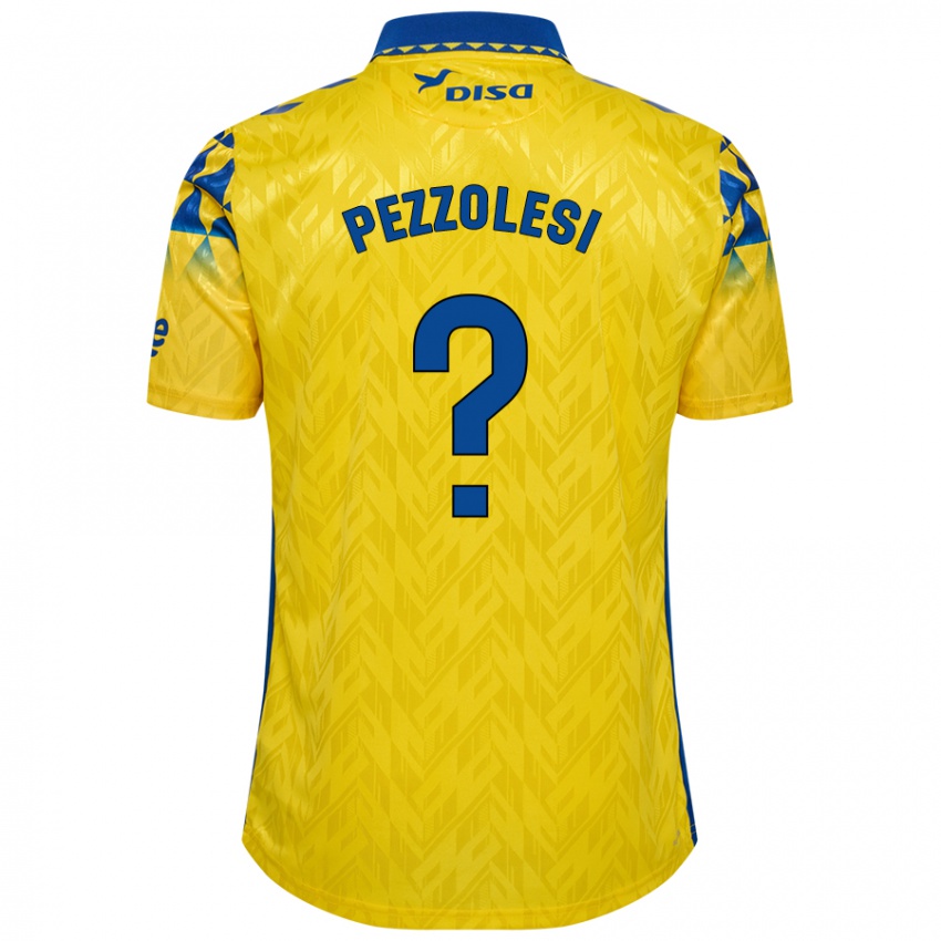 Criança Camisola Valentín Pezzolesi #0 Azul Amarelo Principal 2024/25 Camisa Brasil