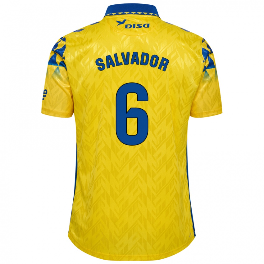 Criança Camisola Pol Salvador #6 Azul Amarelo Principal 2024/25 Camisa Brasil