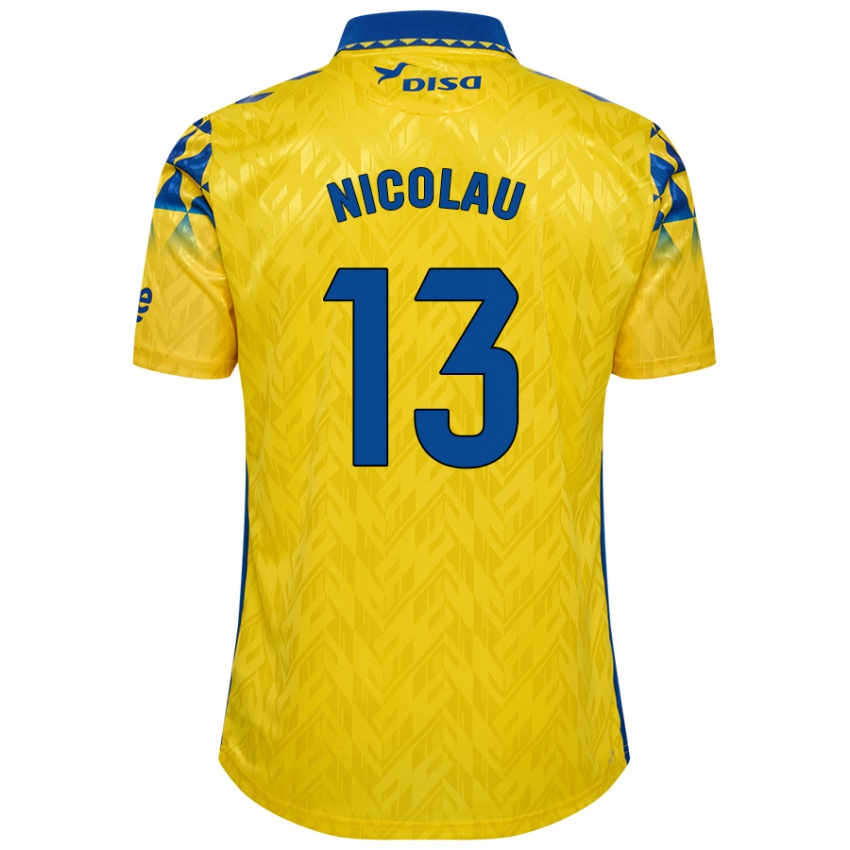 Criança Camisola Nacho Nicolau #13 Azul Amarelo Principal 2024/25 Camisa Brasil