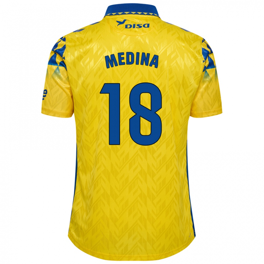 Criança Camisola Iván Medina #18 Azul Amarelo Principal 2024/25 Camisa Brasil