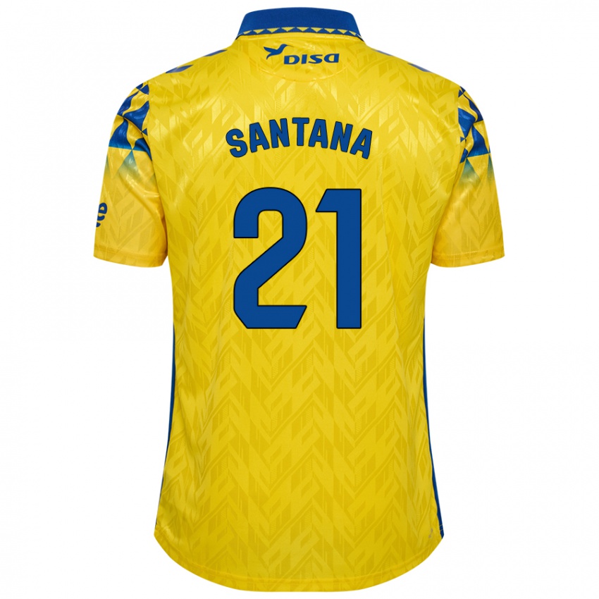 Criança Camisola Yadam Santana #21 Azul Amarelo Principal 2024/25 Camisa Brasil