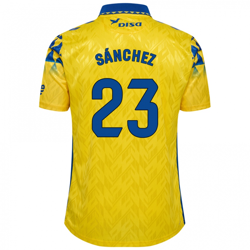 Criança Camisola Omar Sánchez #23 Azul Amarelo Principal 2024/25 Camisa Brasil