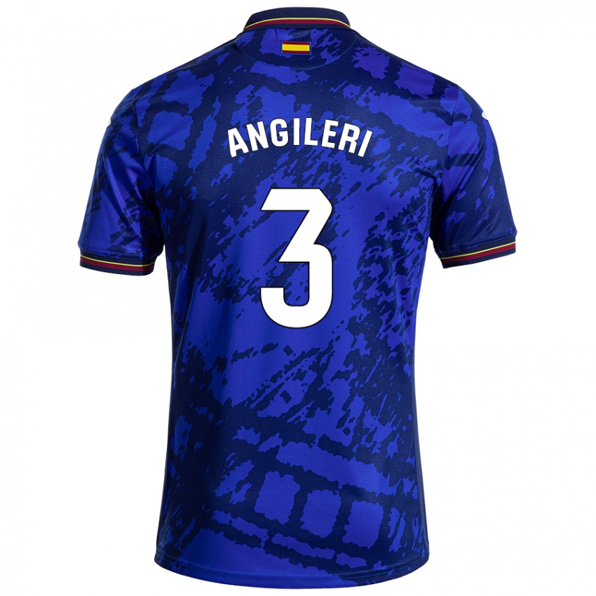 Criança Camisola Fabrizio Angileri #3 Azul Mais Escuro Principal 2024/25 Camisa Brasil