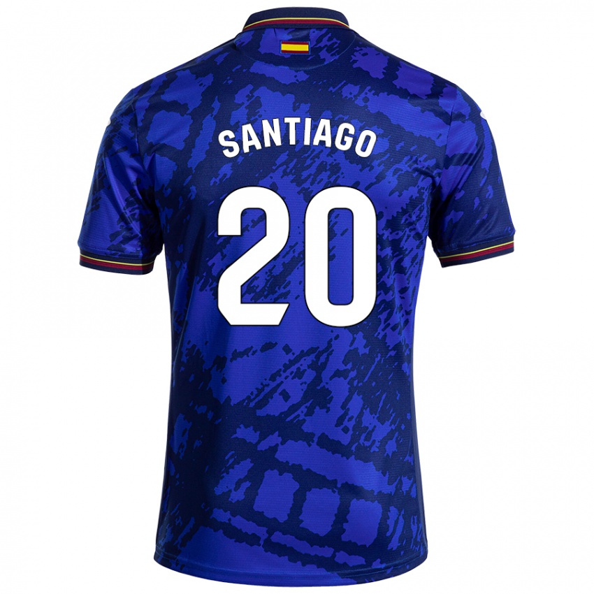 Criança Camisola Yellu Santiago #20 Azul Mais Escuro Principal 2024/25 Camisa Brasil