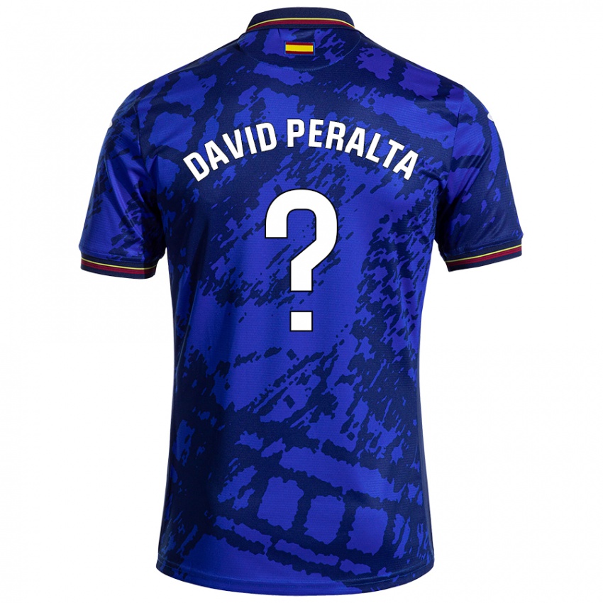 Criança Camisola Juan David Peralta #0 Azul Mais Escuro Principal 2024/25 Camisa Brasil