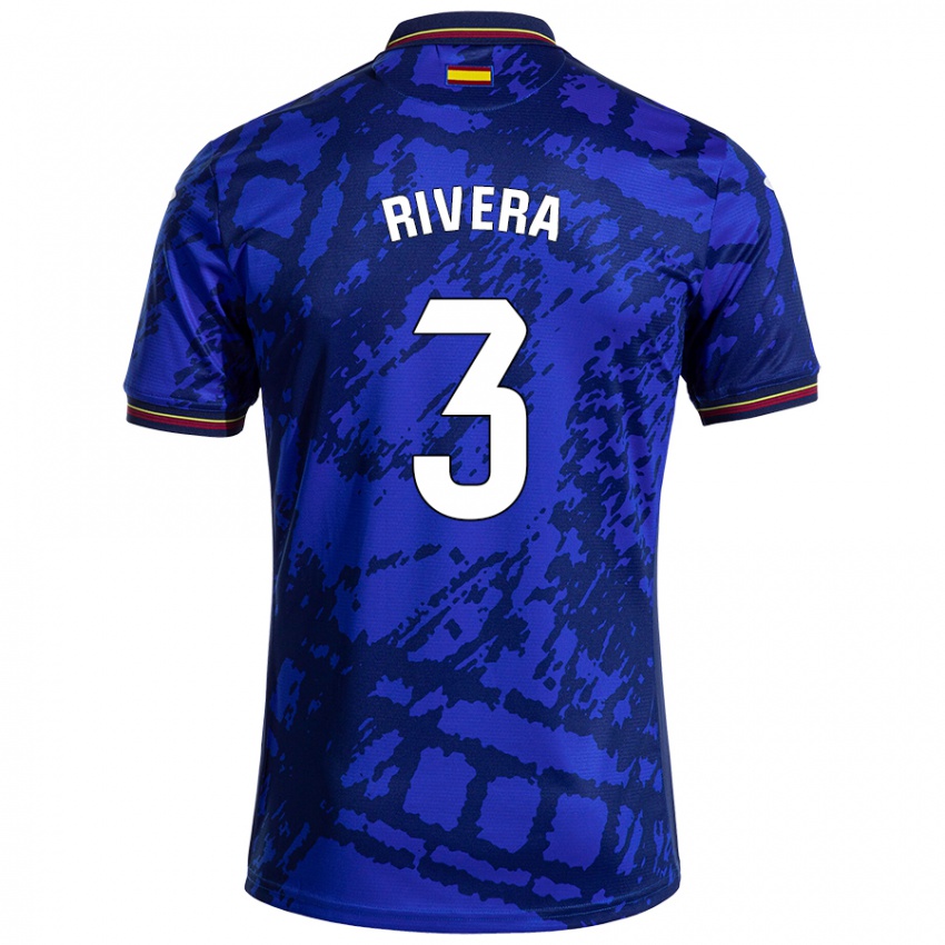 Criança Camisola Gorka Rivera #3 Azul Mais Escuro Principal 2024/25 Camisa Brasil