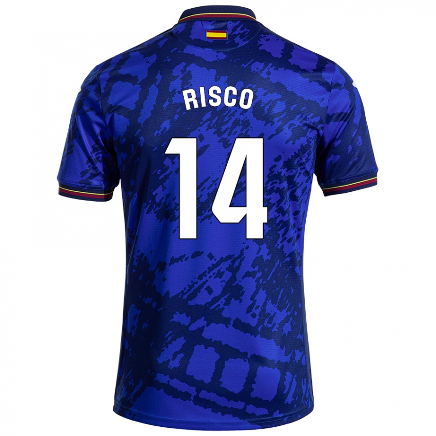 Criança Camisola Alberto Risco #14 Azul Mais Escuro Principal 2024/25 Camisa Brasil