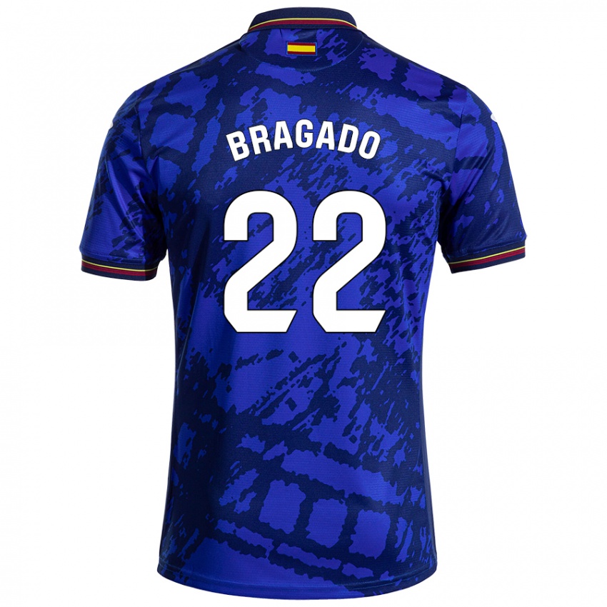 Criança Camisola Alonso Bragado #22 Azul Mais Escuro Principal 2024/25 Camisa Brasil