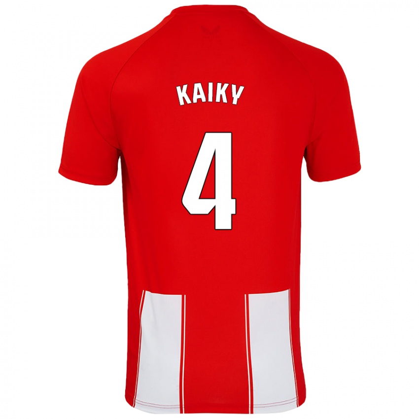 Criança Camisola Kaiky #4 Branco Vermelho Principal 2024/25 Camisa Brasil