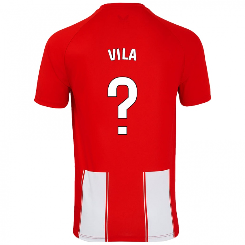 Criança Camisola Nacho Vila #0 Branco Vermelho Principal 2024/25 Camisa Brasil