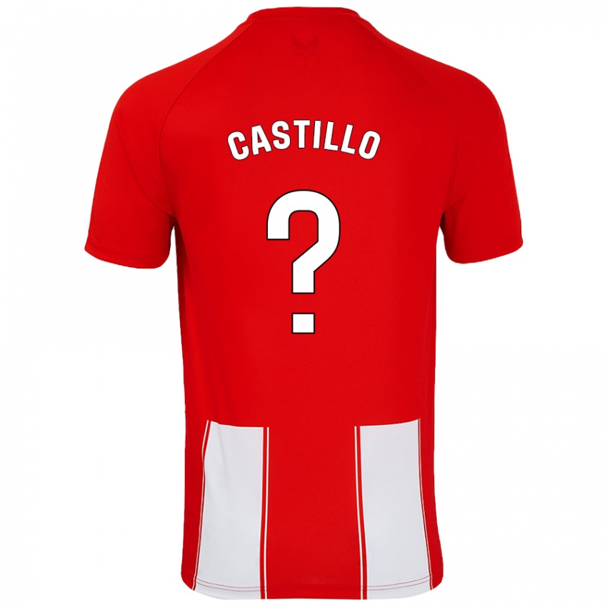 Criança Camisola Pablo Castillo #0 Branco Vermelho Principal 2024/25 Camisa Brasil