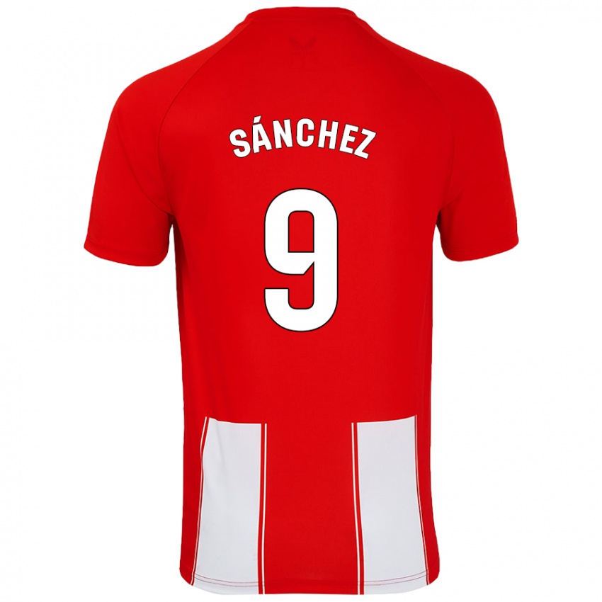 Criança Camisola Loren Sánchez #9 Branco Vermelho Principal 2024/25 Camisa Brasil