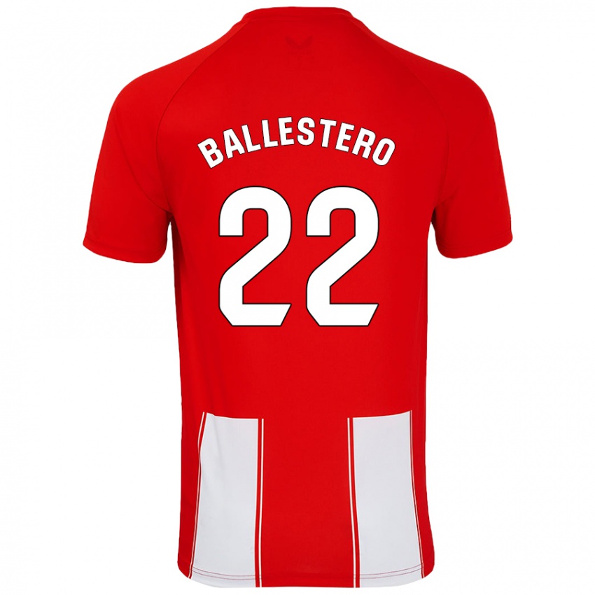 Criança Camisola Carlos Ballestero #22 Branco Vermelho Principal 2024/25 Camisa Brasil