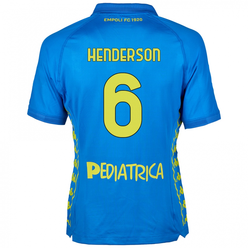 Criança Camisola Liam Henderson #6 Azul Principal 2024/25 Camisa Brasil