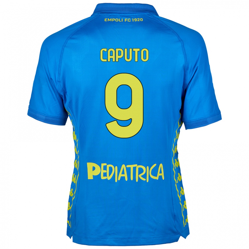 Criança Camisola Francesco Caputo #9 Azul Principal 2024/25 Camisa Brasil