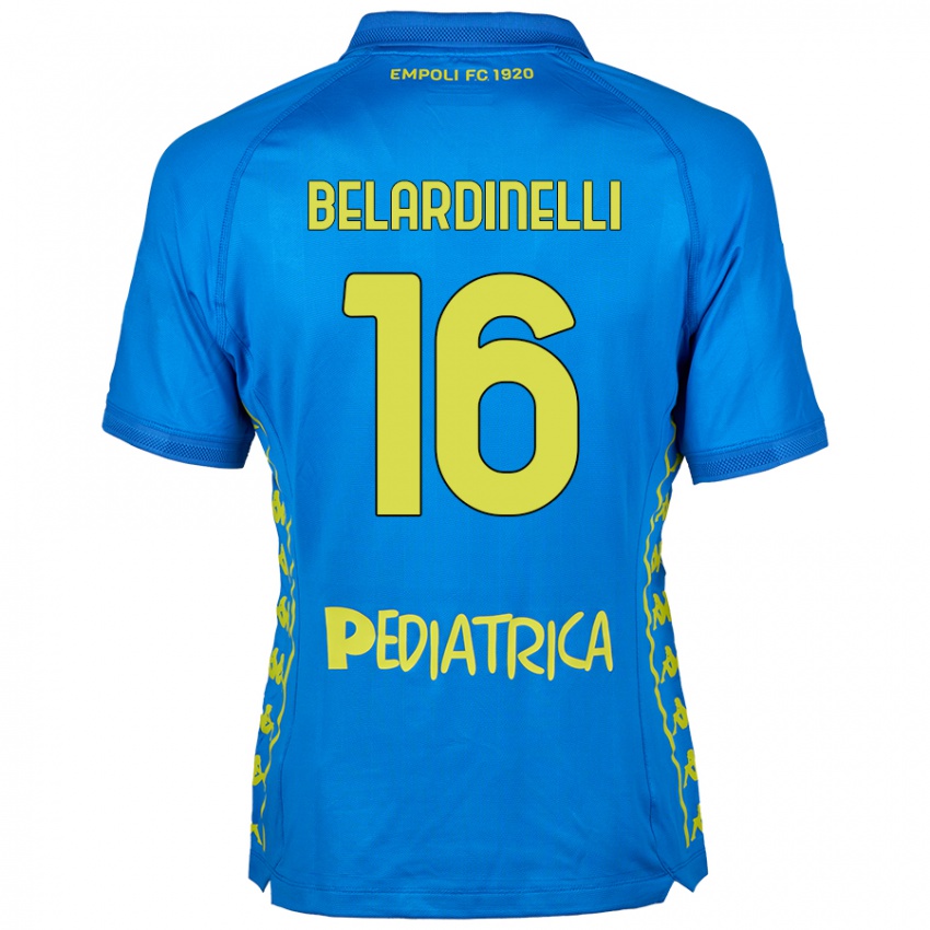 Criança Camisola Luca Belardinelli #16 Azul Principal 2024/25 Camisa Brasil