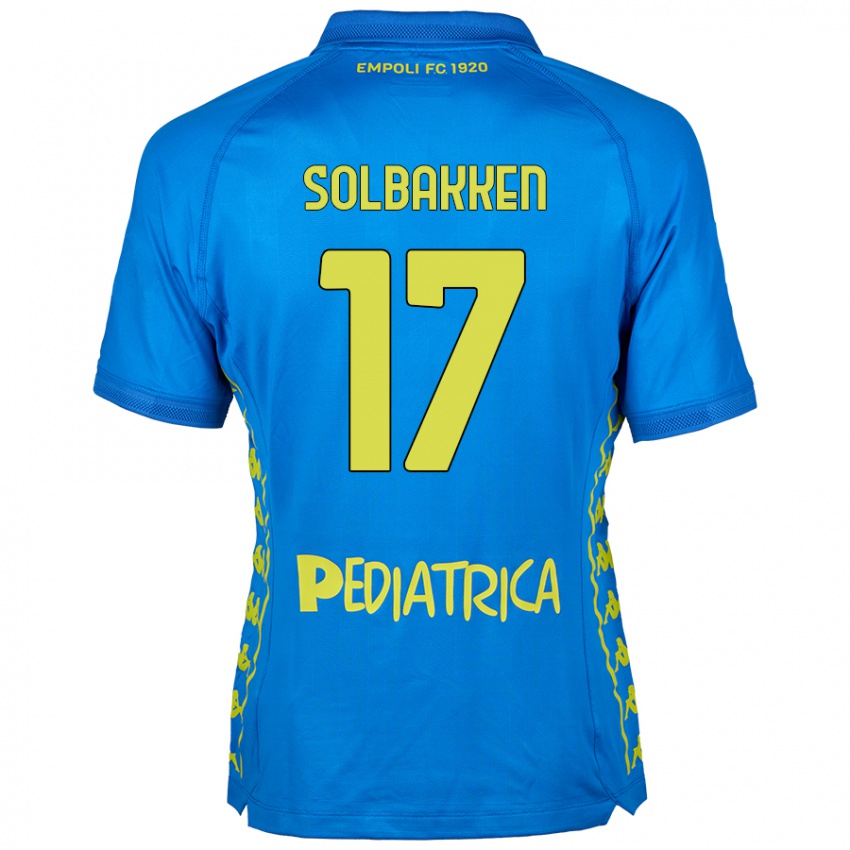 Criança Camisola Ola Solbakken #17 Azul Principal 2024/25 Camisa Brasil