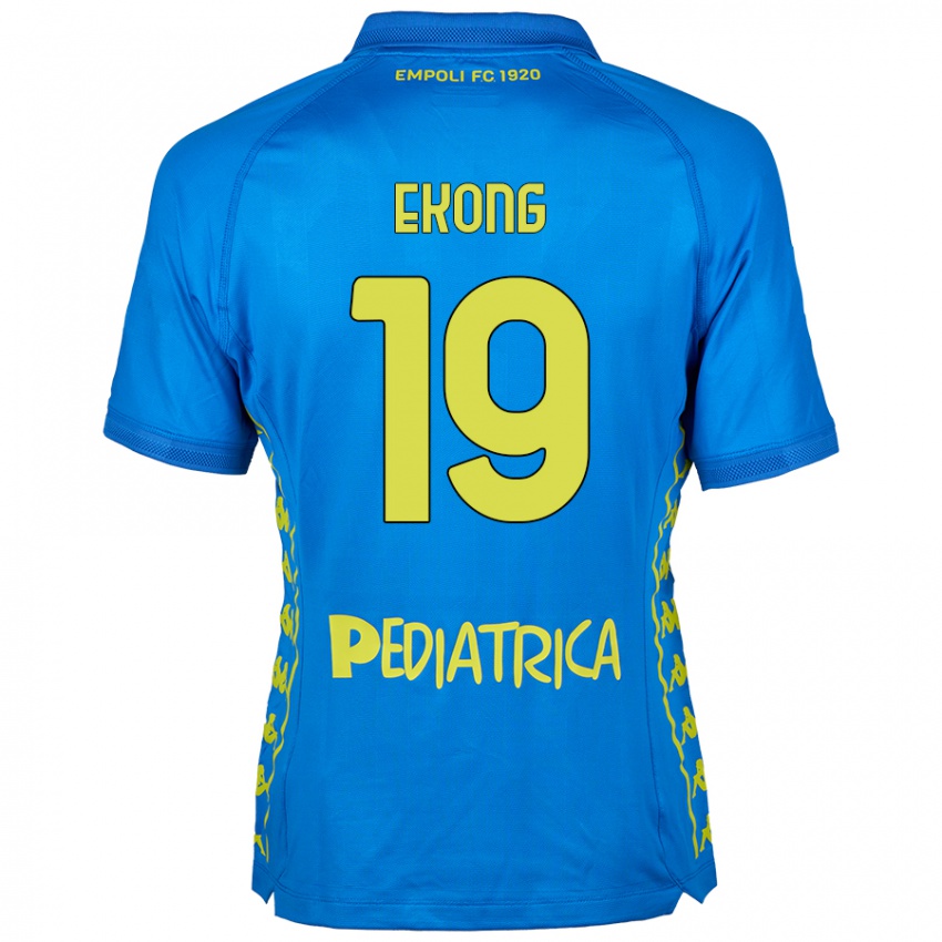 Criança Camisola Emmanuel Ekong #19 Azul Principal 2024/25 Camisa Brasil