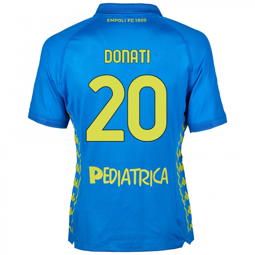 Criança Camisola Francesco Donati #20 Azul Principal 2024/25 Camisa Brasil