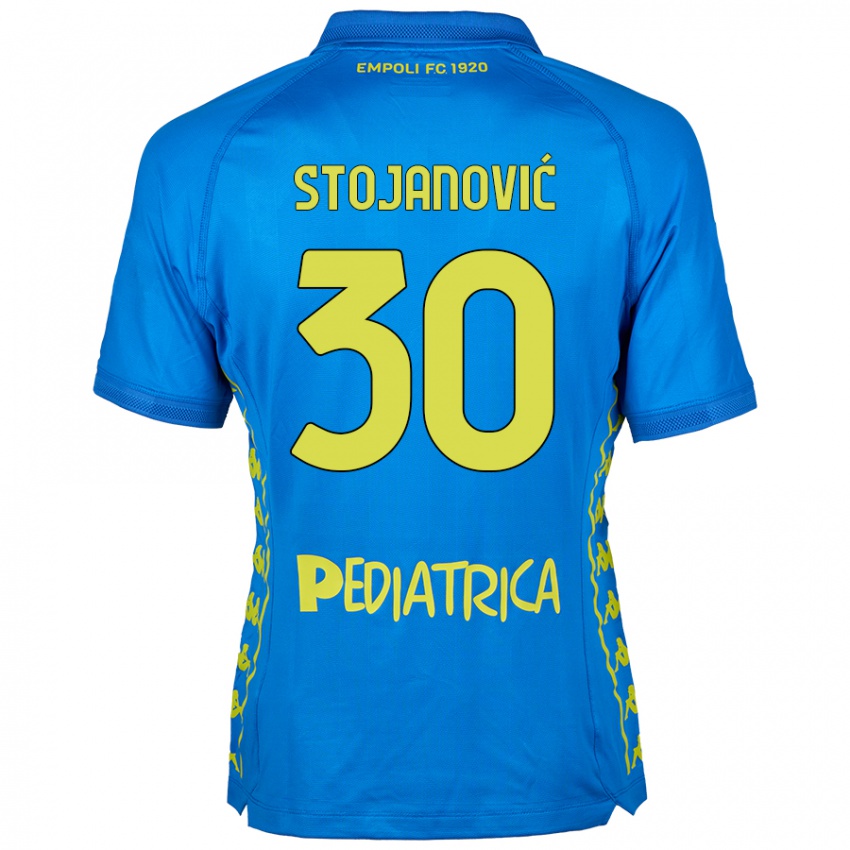 Criança Camisola Petar Stojanović #30 Azul Principal 2024/25 Camisa Brasil