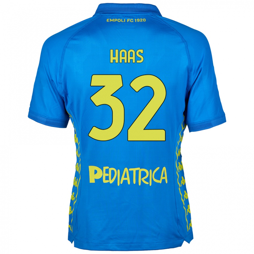 Criança Camisola Nicolas Haas #32 Azul Principal 2024/25 Camisa Brasil