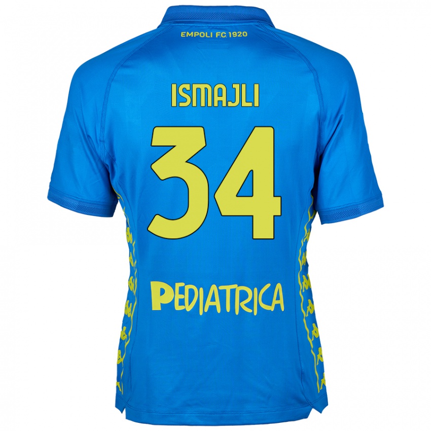 Criança Camisola Ardian Ismajli #34 Azul Principal 2024/25 Camisa Brasil