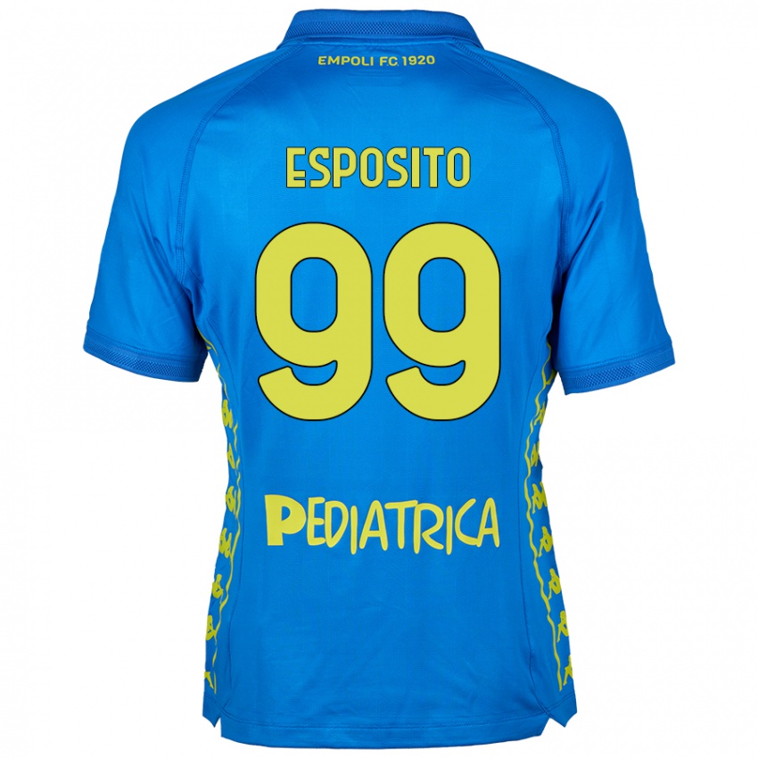 Criança Camisola Sebastiano Esposito #99 Azul Principal 2024/25 Camisa Brasil