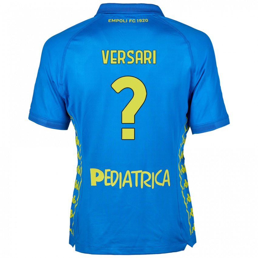 Criança Camisola Francesco Versari #0 Azul Principal 2024/25 Camisa Brasil