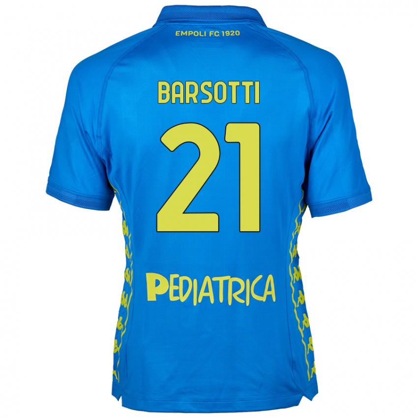 Criança Camisola Leonardo Barsotti #21 Azul Principal 2024/25 Camisa Brasil