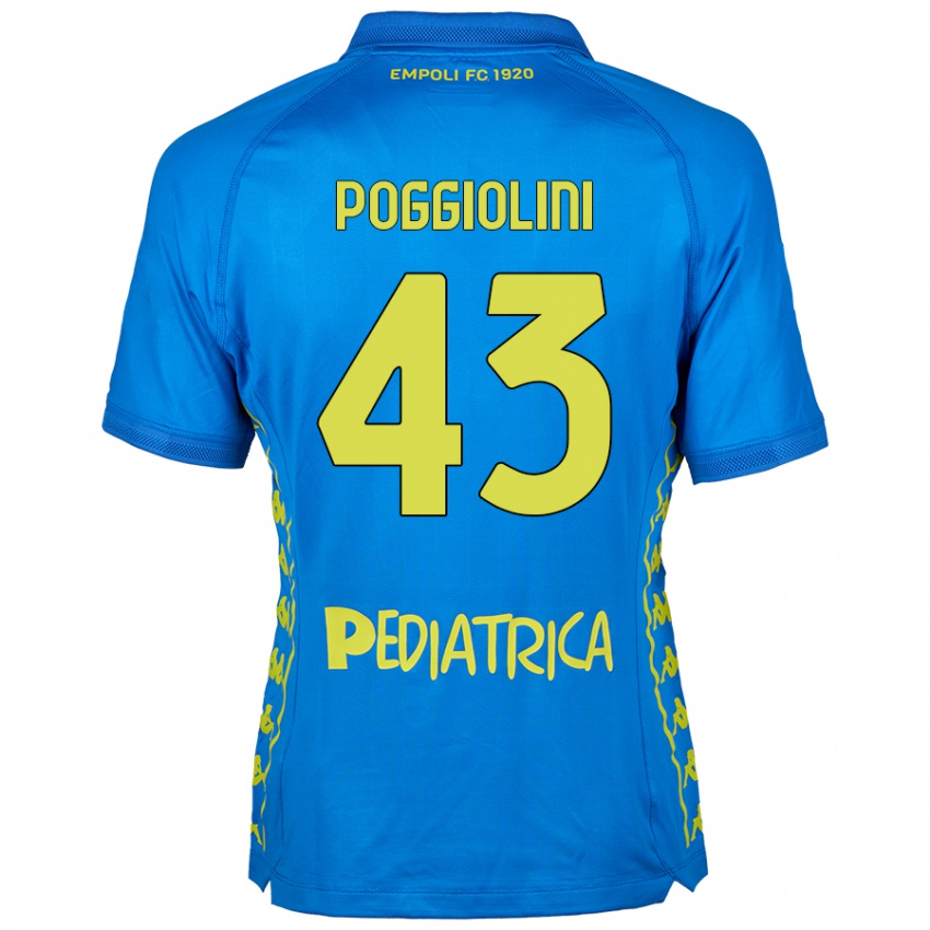 Criança Camisola Duccio Poggiolini #43 Azul Principal 2024/25 Camisa Brasil