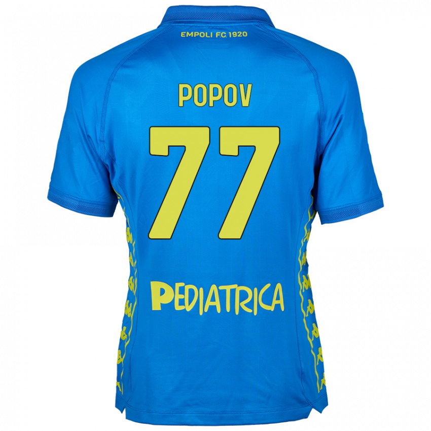 Criança Camisola Bogdan Popov #77 Azul Principal 2024/25 Camisa Brasil