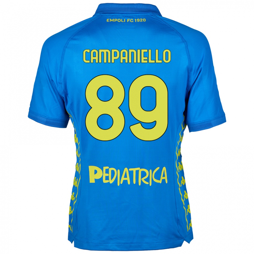 Criança Camisola Thomas Campaniello #89 Azul Principal 2024/25 Camisa Brasil