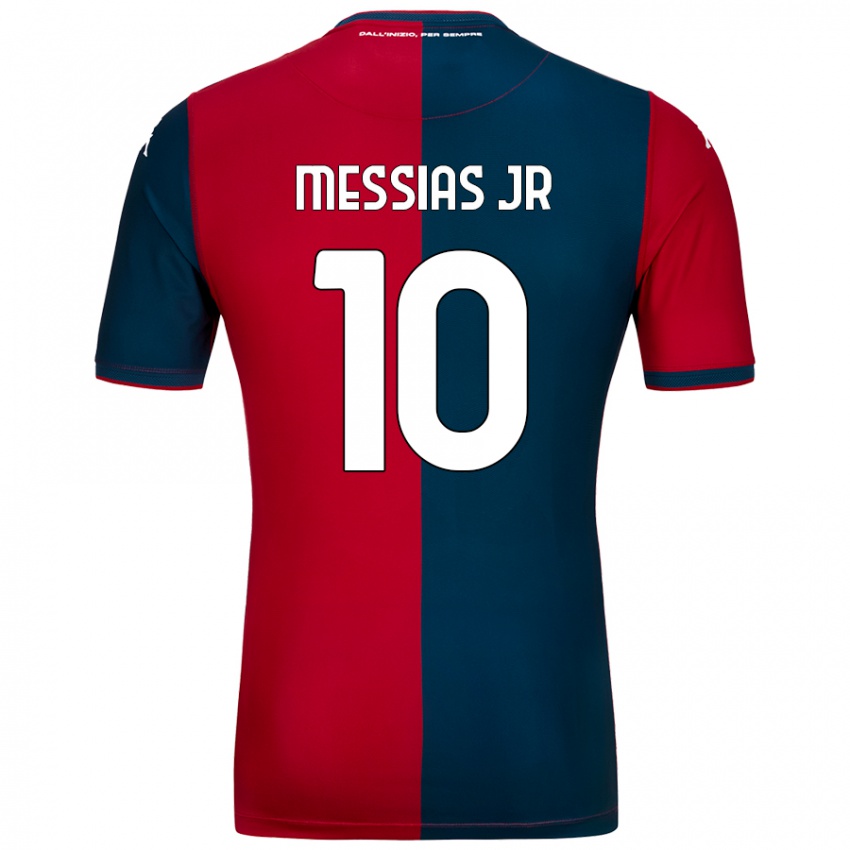 Criança Camisola Junior Messias #10 Azul Escuro Vermelho Principal 2024/25 Camisa Brasil