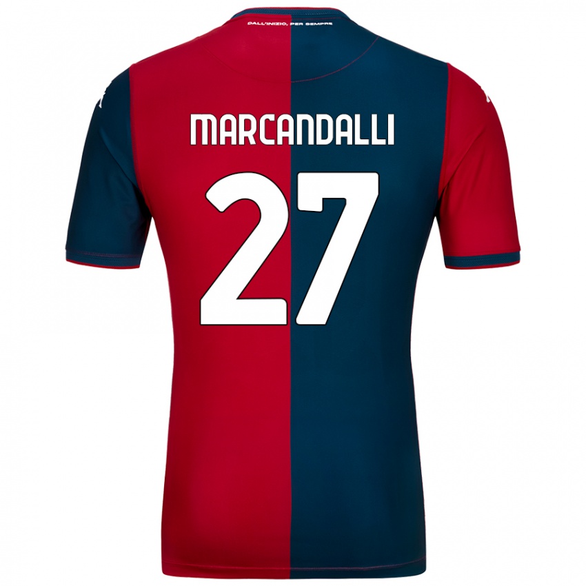 Criança Camisola Alessandro Marcandalli #27 Azul Escuro Vermelho Principal 2024/25 Camisa Brasil