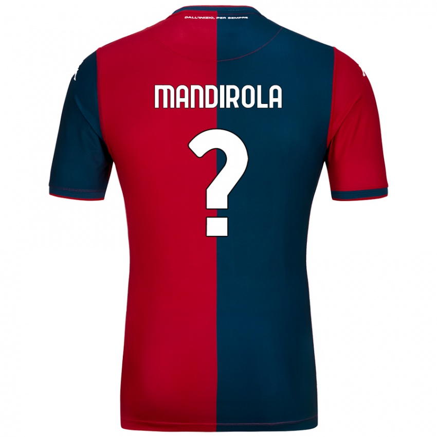 Criança Camisola Gabriele Mandirola #0 Azul Escuro Vermelho Principal 2024/25 Camisa Brasil