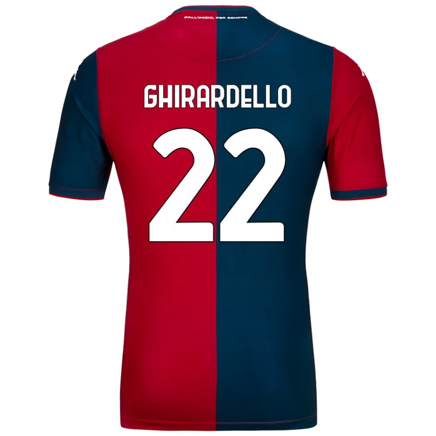 Criança Camisola Tommaso Ghirardello #22 Azul Escuro Vermelho Principal 2024/25 Camisa Brasil