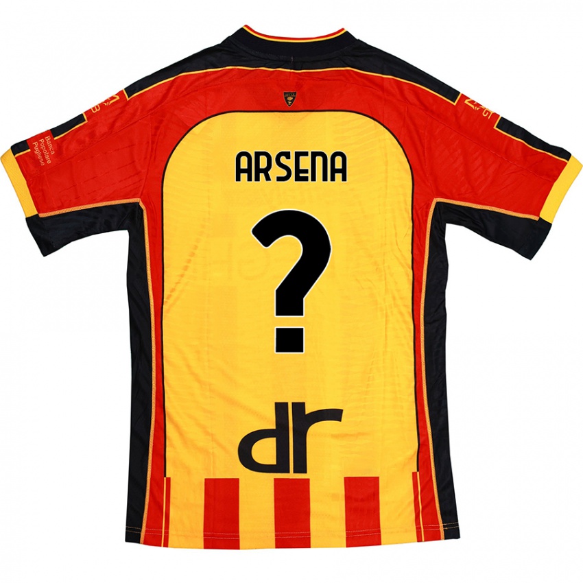 Criança Camisola Marco Arsena #0 Vermelho Amarelo Principal 2024/25 Camisa Brasil