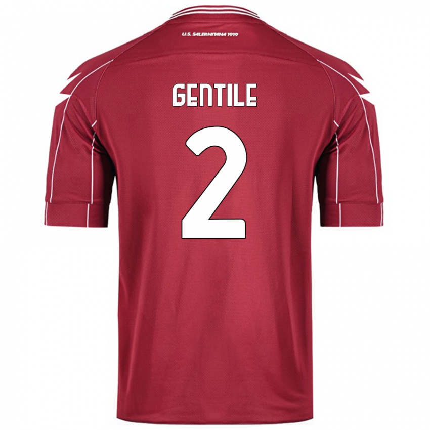 Criança Camisola Davide Gentile #2 Borgonha Principal 2024/25 Camisa Brasil