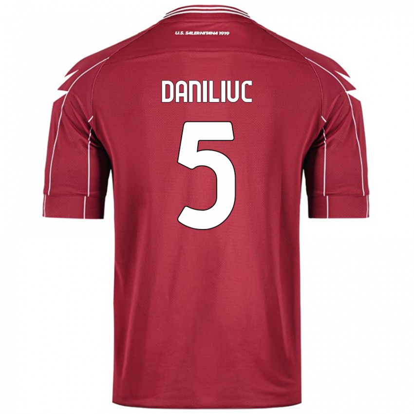 Criança Camisola Flavius Daniliuc #5 Borgonha Principal 2024/25 Camisa Brasil