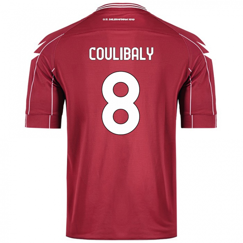 Criança Camisola Mamadou Coulibaly #8 Borgonha Principal 2024/25 Camisa Brasil