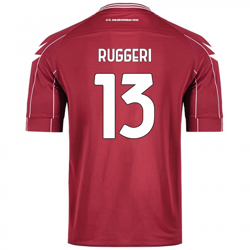 Criança Camisola Fabio Ruggeri #13 Borgonha Principal 2024/25 Camisa Brasil