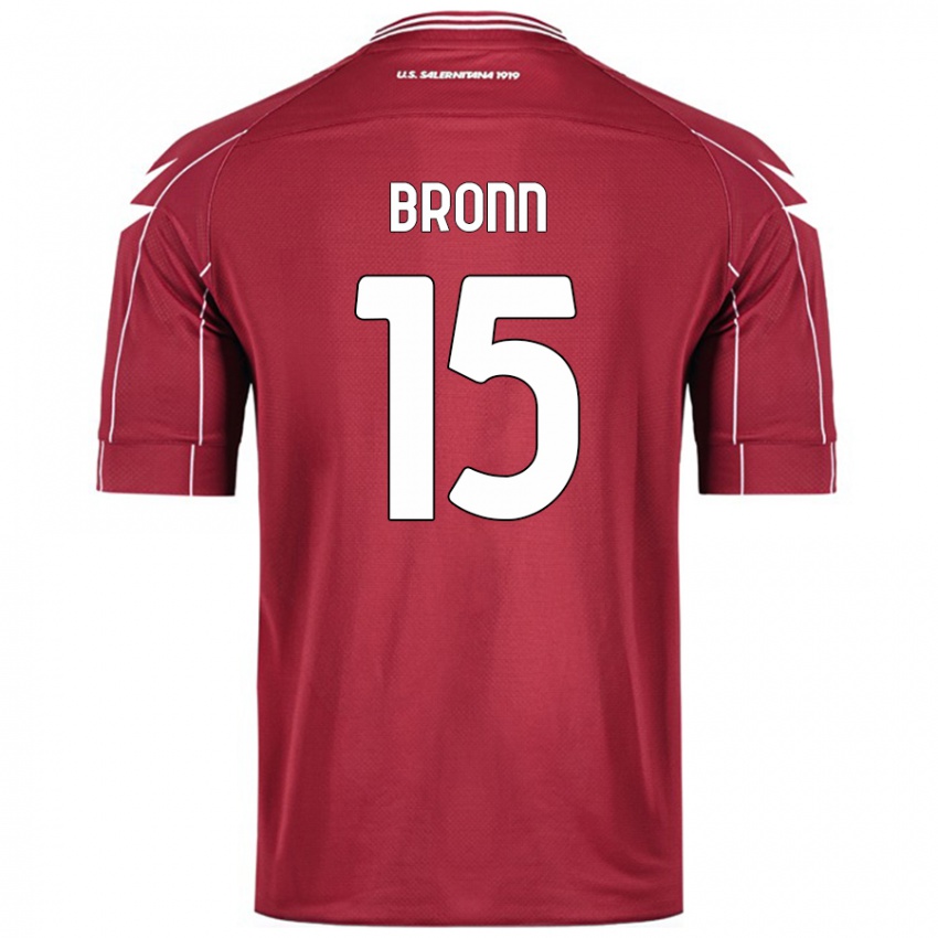 Criança Camisola Dylan Bronn #15 Borgonha Principal 2024/25 Camisa Brasil