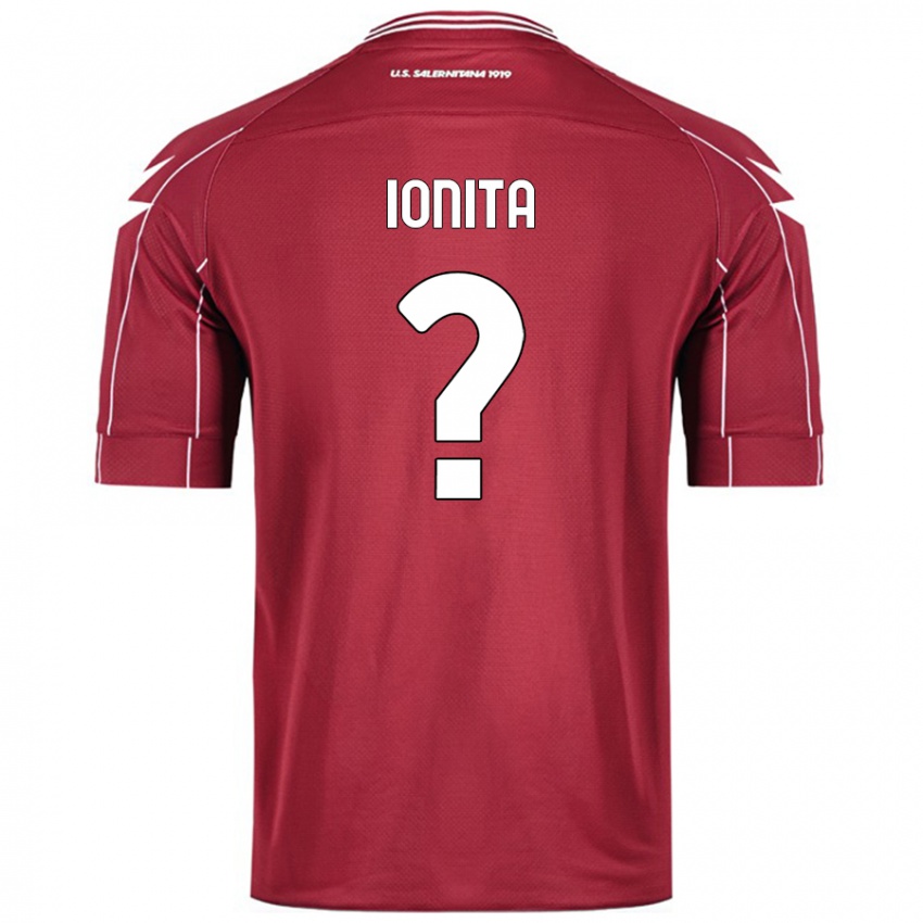 Criança Camisola Ștefan Ioniță #0 Borgonha Principal 2024/25 Camisa Brasil