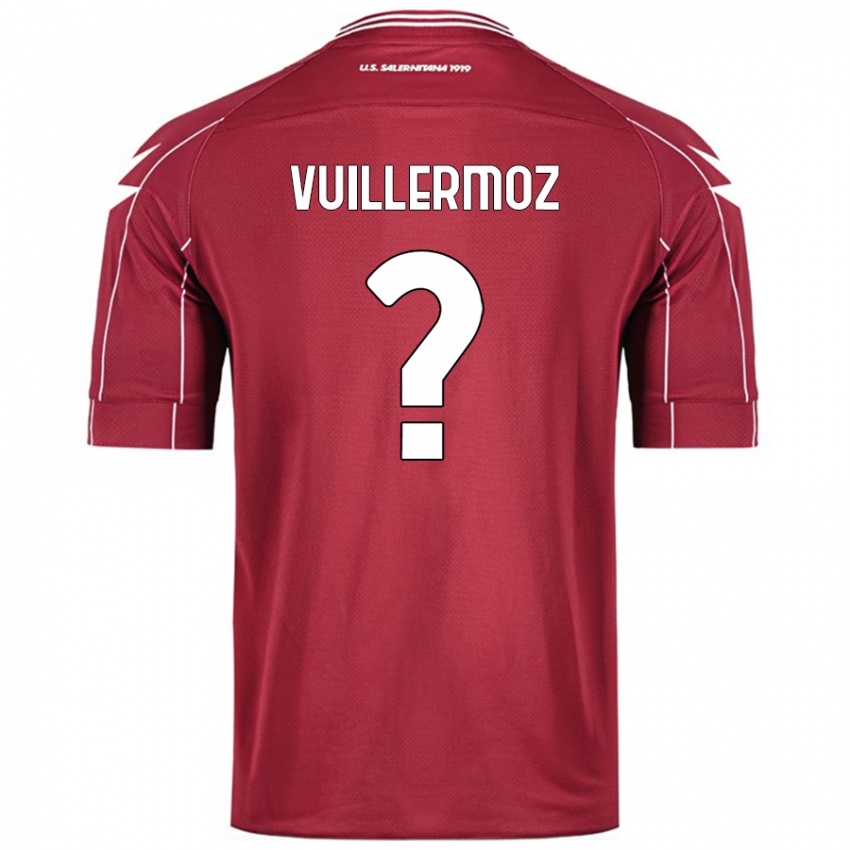 Criança Camisola Joshua Vuillermoz #0 Borgonha Principal 2024/25 Camisa Brasil