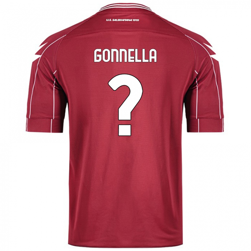 Criança Camisola Andrea Gonnella #0 Borgonha Principal 2024/25 Camisa Brasil