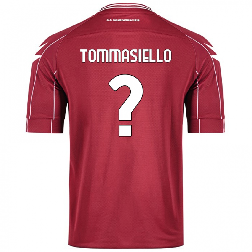 Criança Camisola Francesco Tommasiello #0 Borgonha Principal 2024/25 Camisa Brasil