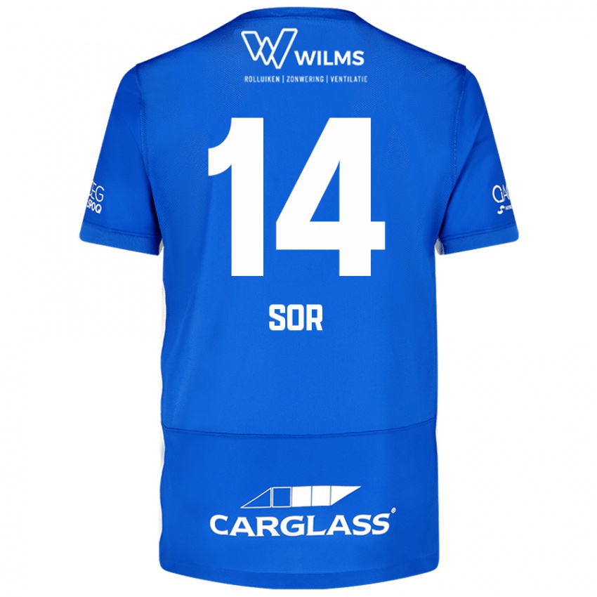 Criança Camisola Yira Sor #14 Azul Principal 2024/25 Camisa Brasil