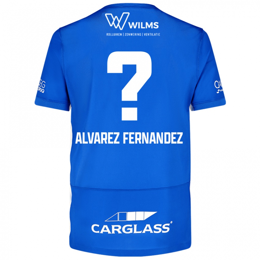 Criança Camisola Loïc Alvarez Fernandez #0 Azul Principal 2024/25 Camisa Brasil